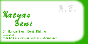 matyas beni business card